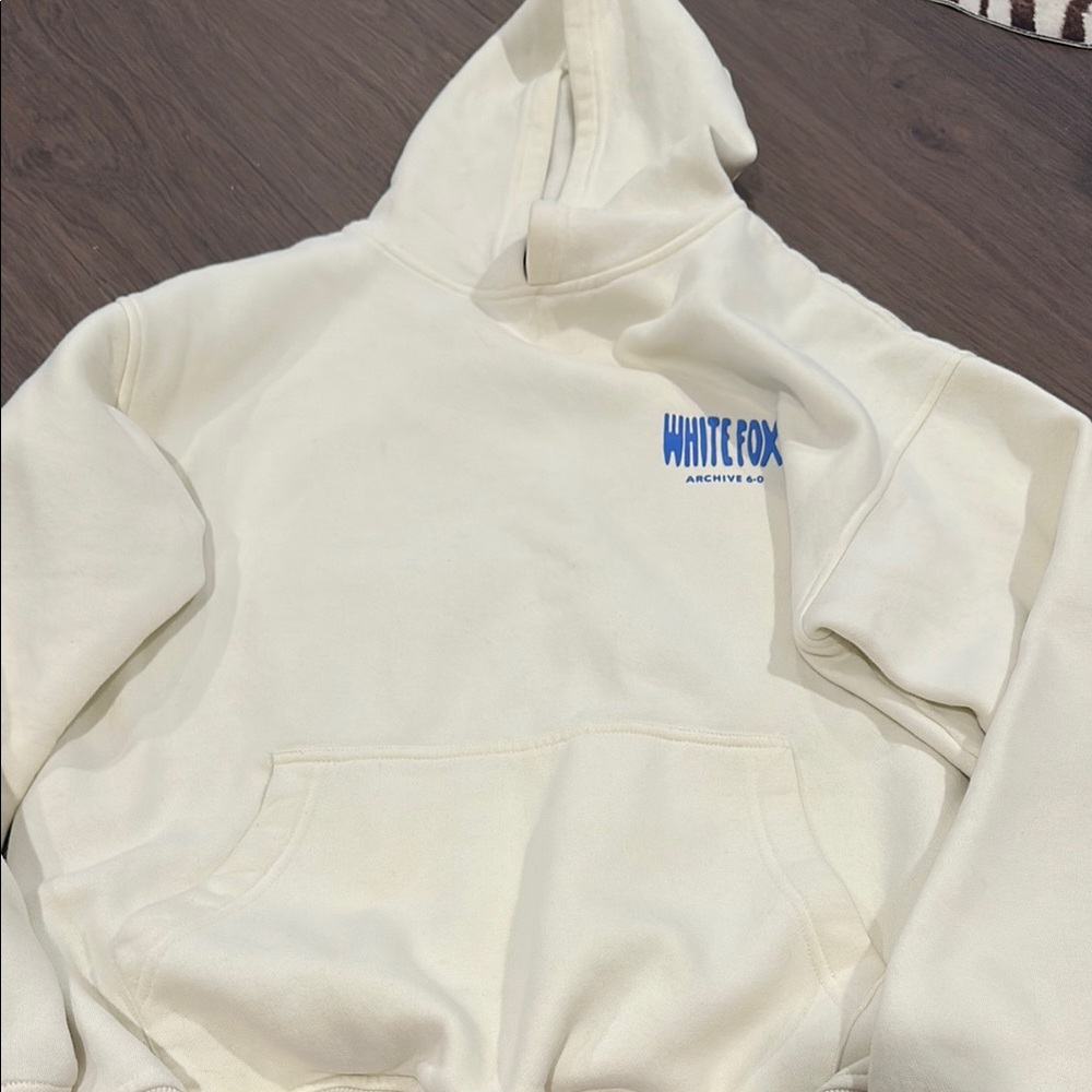 White Fox Boutique Cream Sweatshirt Hoodie